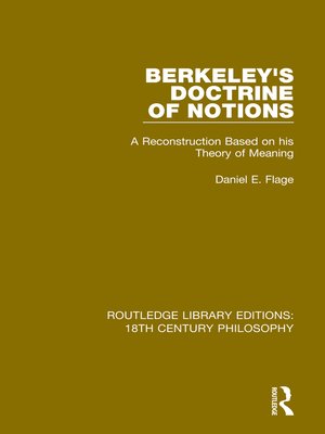 cover image of Berkeley's Doctrine of Notions